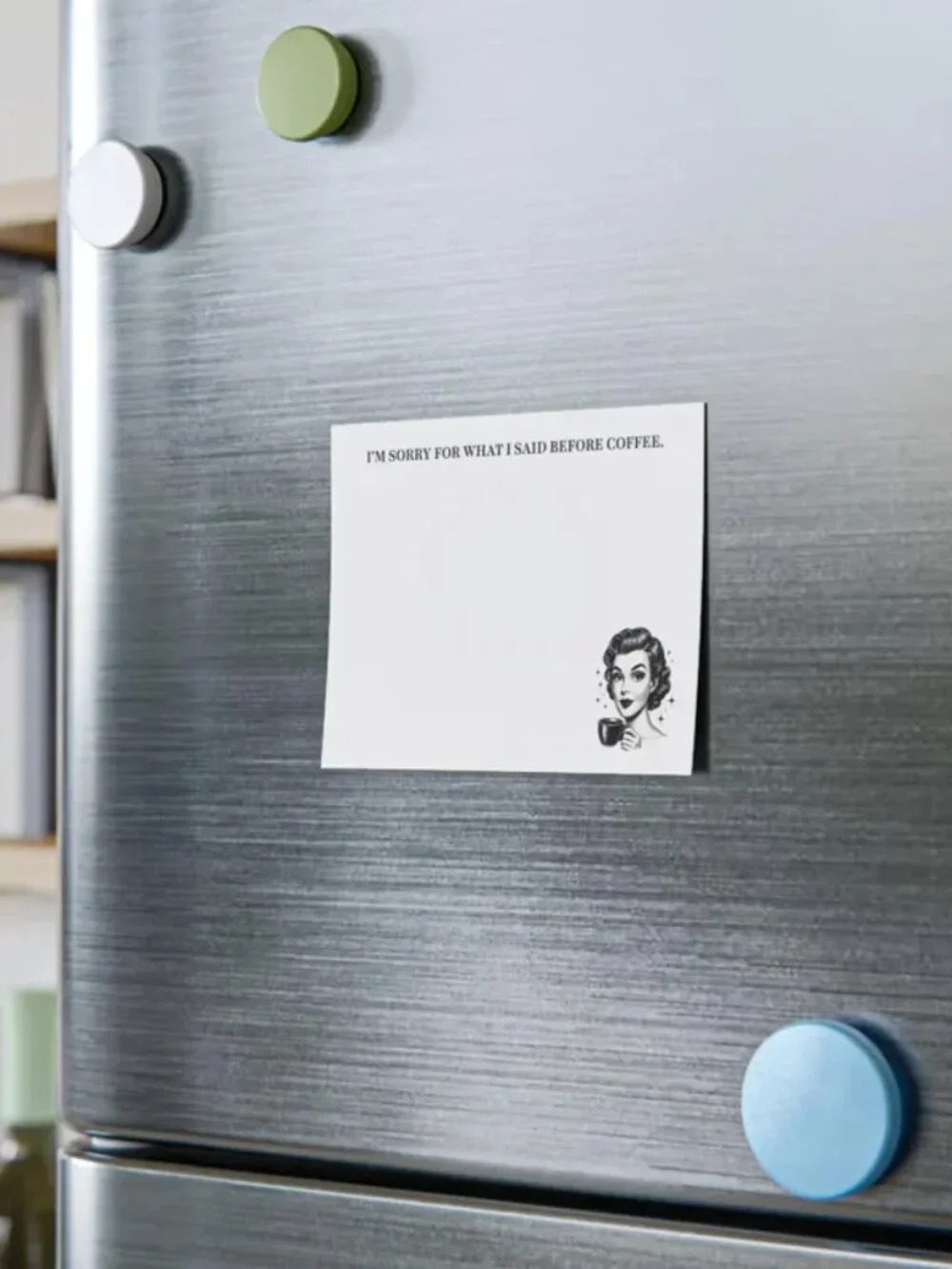 Im Sorry For What I Said Before Coffee Post-it Note Pads Retro Office Humor